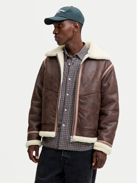 Jack & Jones Jack & Jones Kurtka z imitacji skóry Liverpool 12282948 Brązowy Regular Fit