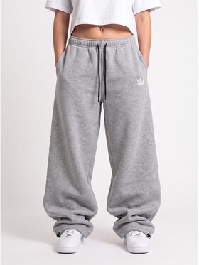 Jigga Wear Jigga Wear Spodnie dresowe Szerokie 133095 Szary Regular Fit