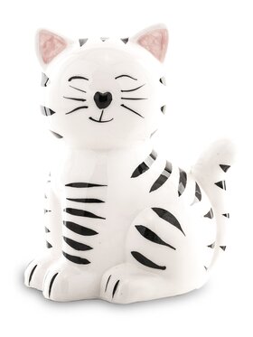 MIAhome MIAhome Figurka Skarbonka ceramiczna - 17,5x14x10 cm kotek GATTINO Biały