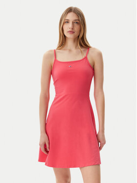 Tommy Jeans Tommy Jeans Rochie de vară Essential DW0DW21354 Roz Slim Fit
