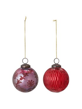 La Mania La Mania Bombki Sparkle 2 szt. Czerwony