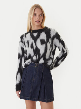Calvin Klein Calvin Klein Пуловер Brushed Hairy LV044D343G Черен Regular Fit