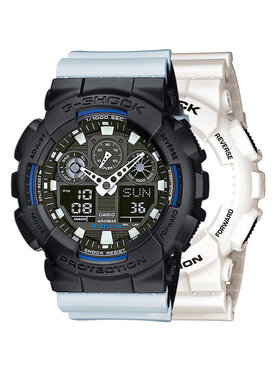 Casio Casio Zegarek SET GA-100B-7AER + BEZEL 10358741 + PASEK 10527469 Biały
