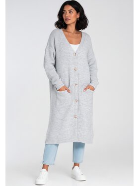 FIGL FIGL Kardigan M1237 Szary Regular Fit