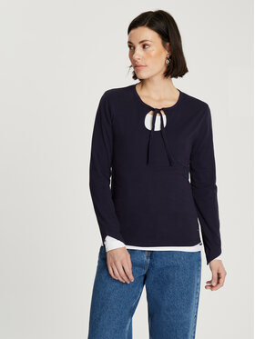 Cross Jeans Cross Jeans Longsleeve 56241-001 Granatowy