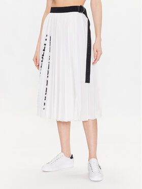 KARL LAGERFELD KARL LAGERFELD Faltenrock Pleated 225W1201 Weiß Regular Fit