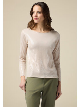 Oltre Oltre Cardigan M089J105027N002 Écru Slim Fit