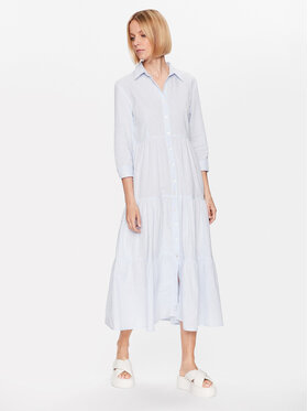 Iconique Iconique Rochie tip cămașă IC23 049 Albastru Regular Fit