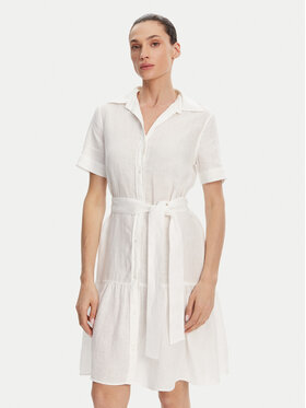Gant Gant Rochie tip cămașă 4503434 Alb Regular Fit