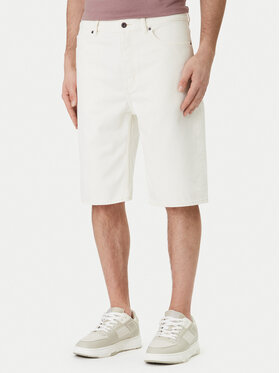 HUGO HUGO Jeansshorts Skate 50555983 Écru Straight Fit