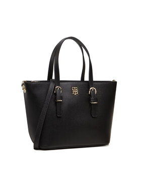 Tommy Hilfiger Tommy Hilfiger Geantă Th Timeless Small Tote Blk AW0AW13983 Negru