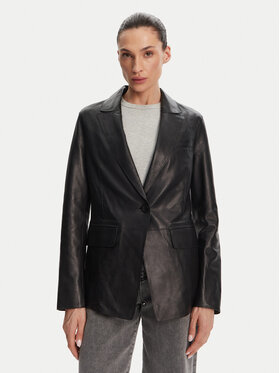 Serge Pariente Serge Pariente Odinė striukė Caprice Juoda Slim Fit