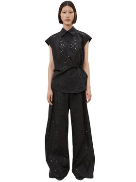 MeiMeiJ MeiMeiJ Spodnie zimowe m5ea07-nero Czarny Regular Fit