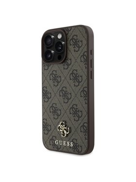 Guess Guess Etui na telefon 4G Small Classic MagSafe Brązowy