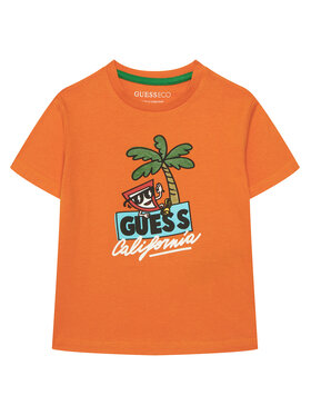 Guess Guess T-Shirt N6GI12 K8HM4 Pomarańczowy Regular Fit