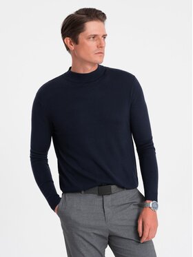 Ombre Ombre Svetr OM-SWTN-0100 Tmavomodrá Fitting Fit