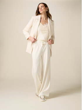 Oltre Oltre Pantaloni di tessuto P842J002433N011 Bianco Boy Fit