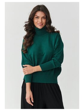 Makadamia Makadamia Sweter S165 Zielony Loose Fit