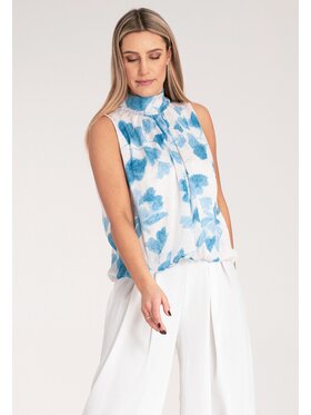 FIGL FIGL Blúzka M1143 Modrá Regular Fit