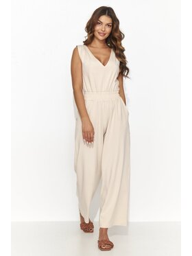 Makadamia Makadamia Kombinezon NU465 Beżowy Regular Fit