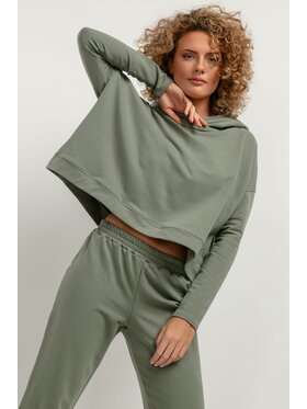 Tessita Tessita Bluza T380 Zielony Loose Fit