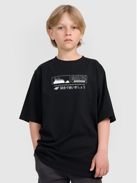 4F 4F T-Shirt 4FJRAW25TTSHM3065-20S Czarny Oversize