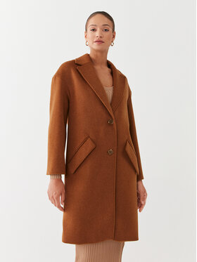 Guess Guess Вълнено палто Elly W2BL0H WEWU0 Кафяв Relaxed Fit