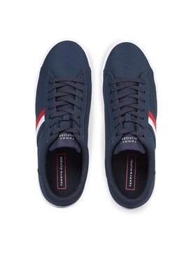 Tommy Hilfiger Tenis Superge Iconic Vulc Stripes Mesh FM0FM05072 Mornarsko Modra