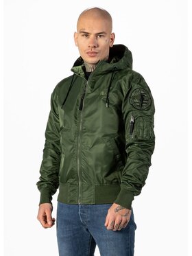 PITBULL PITBULL Kurtka przejściowa Kurtka Zielony Regular Fit