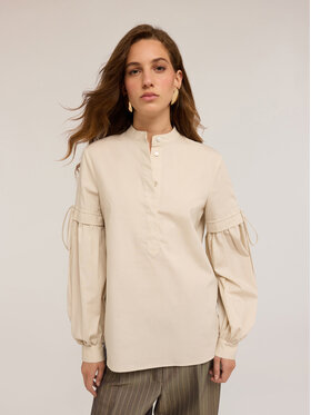 Motivi Motivi Blusa 2711Q001869N013 Écru Over Fit