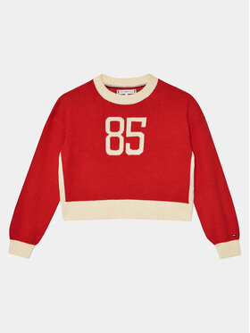 Tommy Hilfiger Tommy Hilfiger Пуловер 85 Varsity Sweater KG0KG07770 Червен Regular Fit