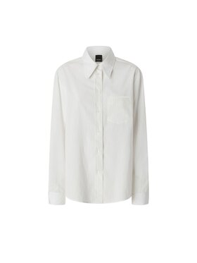 PINKO Pinko Koszula COREA CAMICIA BASTONETTO TINTO FLUIDO Biały Regular Fit