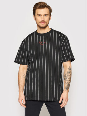 Karl Kani Karl Kani T-krekls Signature Pinstripe 6030153 Melns Regular Fit