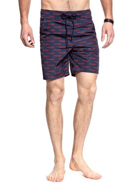 Wrangler Wrangler Szorty materiałowe SWIM SHORT Niebieski Slim Fit