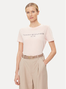 Tommy Hilfiger Tommy Hilfiger T-shirt Logo WW0WW40276 Ružičasta Regular Fit