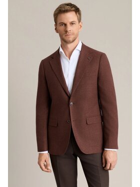 Lancerto Lancerto Marynarka Ravello MA073226000044 Brązowy Regular Fit