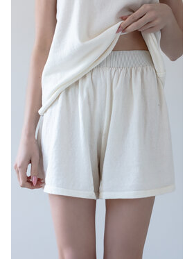 Fobya Fobya Szorty F1991 Écru Loose Fit