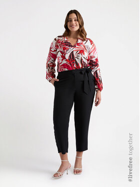 Fiorella Rubino Fiorella Rubino Pantaloni di tessuto P137T004840N033 Nero Regular Fit