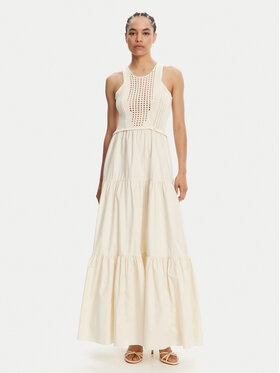 Liu Jo Liu Jo Sommerkleid WA5386 MA44M Écru Regular Fit