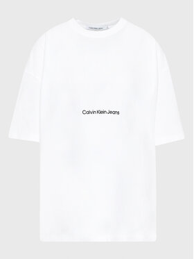 Calvin Klein Jeans Calvin Klein Jeans Tričko J20J221197 Biela Relaxed Fit