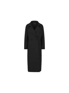 Because-M Because-M Płaszcz zimowy płaszcz wełniany black Czarny Oversize
