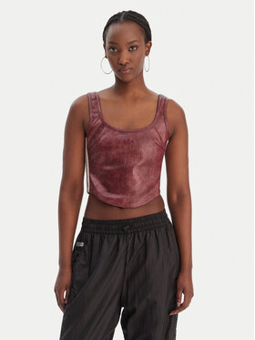 adidas adidas Top Pleather KD8786 Tamnocrvena Slim Fit