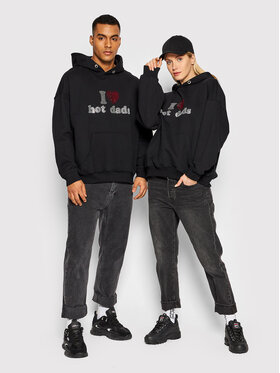 2005 2005 Pulóver Unisex Hot Dads Fekete Relaxed Fit