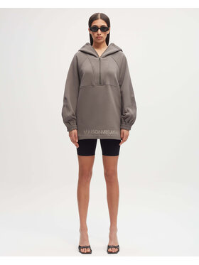 Misaga Misaga Bluza HALF ZIP Szary Relaxed Fit