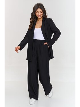 Makadamia Makadamia Garnitur m883 Czarny Loose Fit