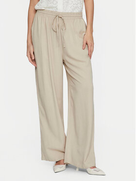 Vila Vila Medžiaginės kelnės Pricil 14079560 Smėlio Loose Fit
