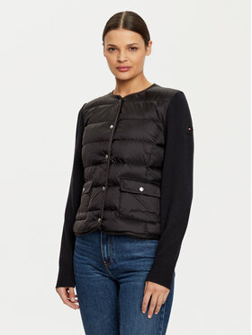 Tommy Hilfiger Tommy Hilfiger Pūkinė striukė WW0WW44343 Juoda Slim Fit