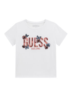 Guess Guess Tricou J6RI34 K6YW4 Alb Regular Fit