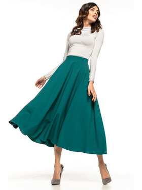 Tessita Tessita Spódnica midi T260 Zielony A-Line Fit
