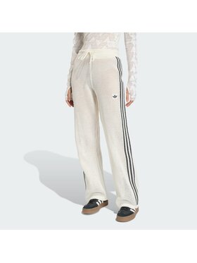 adidas adidas Πλεκτό παντελόνι Firebird KC6493 Λευκό Regular Fit
